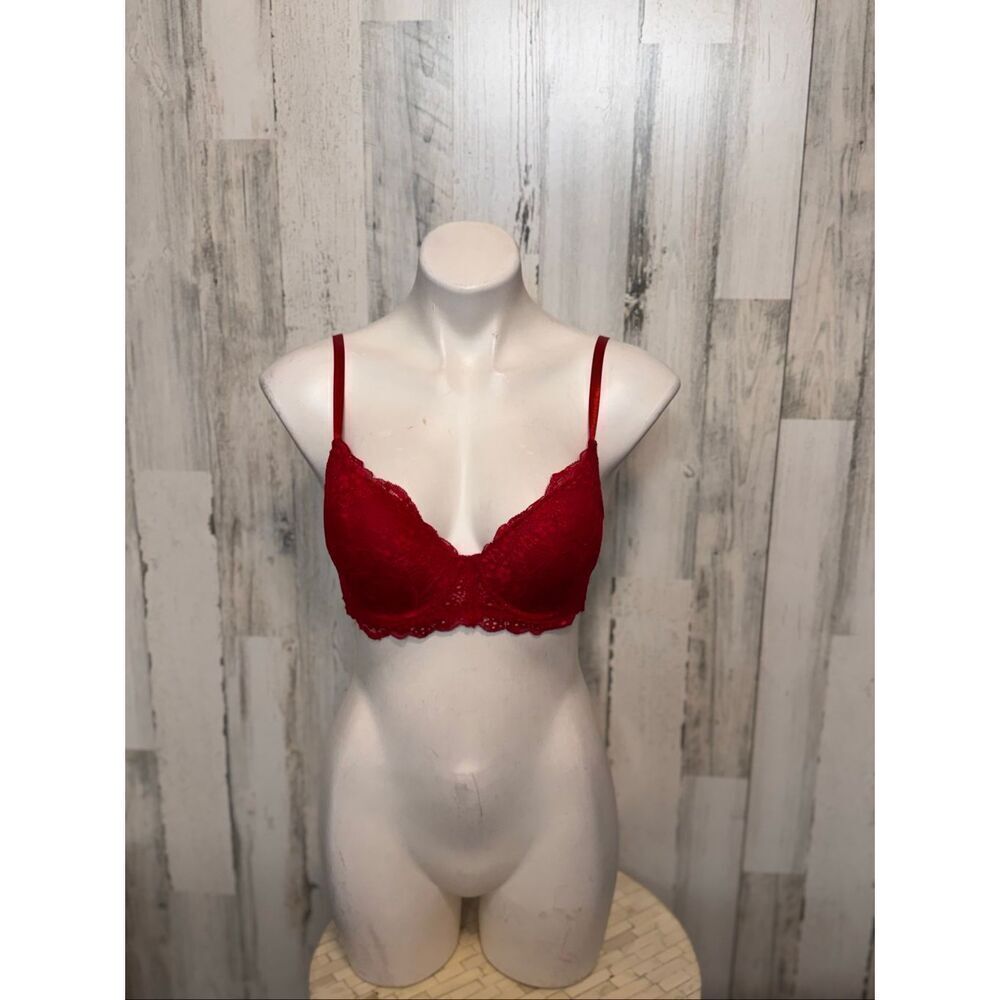 Just Be Red Lace Underwire Bra – Size 34C
